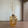 frasco difusor 270ml dourado transparente vidro decoração sofisticada
