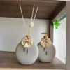 frasco difusor 500ml bege fosco vidro decoração neutra elegante