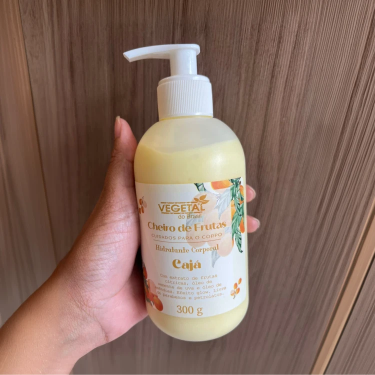 hidratante cajá 300g pele hidratada iluminada toque suave uso diário corporal