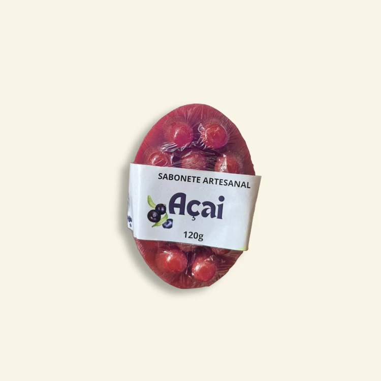 Sabonete Artesanal Açaí 120g Cascas e Folhas
