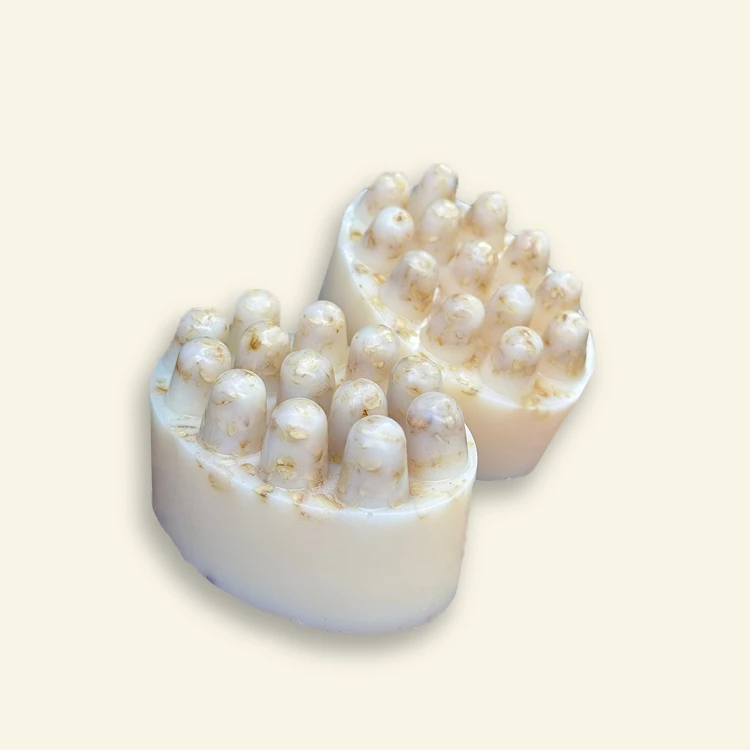 Sabonete Artesanal Aveia 120g limpeza suave pele macia natural Cascas e Folhas