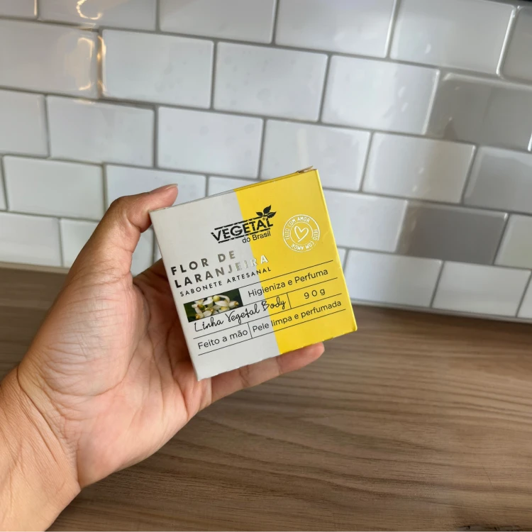 sabonete artesanal flor de laranjeira aroma floral suave pele macia uso diário