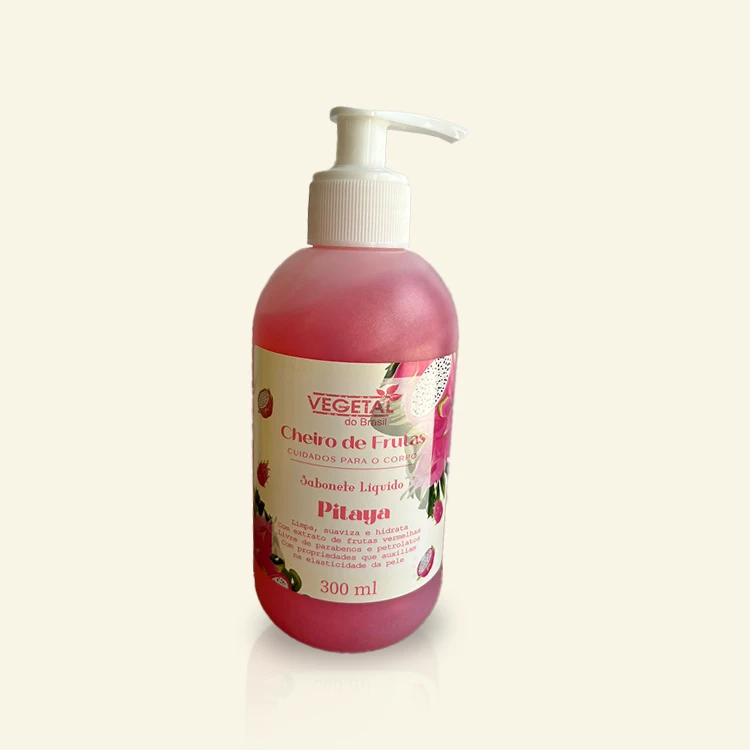 Sabonete Líquido Pitaya 300ml limpeza suave hidratante pele macia fragrância exótica