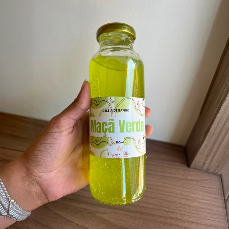 Geleia de Banho Maçã Verde 300ml Cascas e Folhas em Jacobina BA